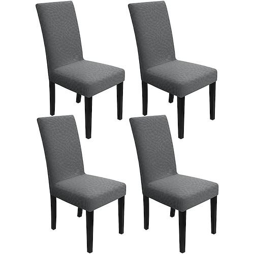 Coprisedia impermeabile, spesso, in jacquard elasticizzato, avvolgente, un pezzo, coprisedia da pranzo, set da tavolo e sedia da 2, 4 o 6 pezzi