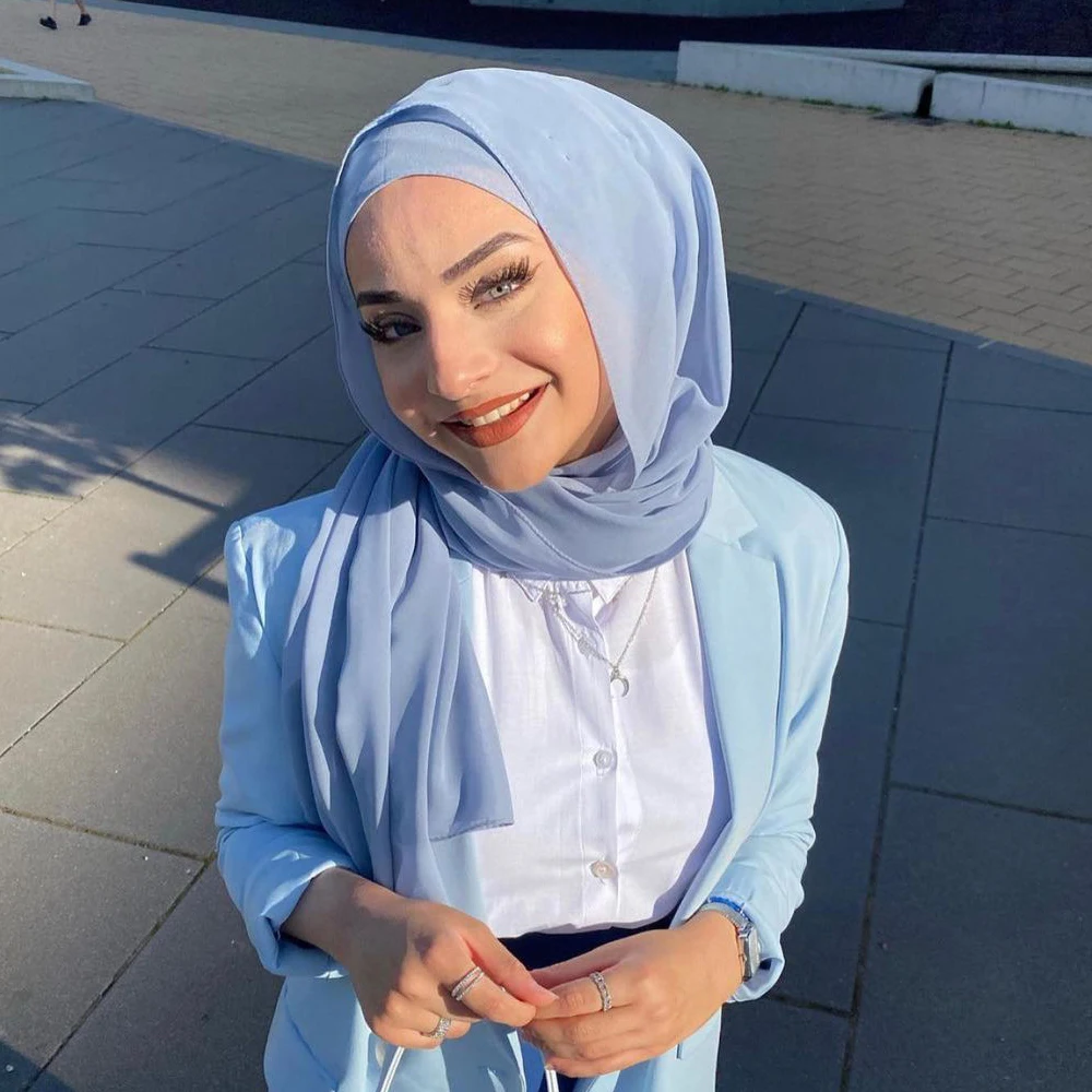Modischer schöner Hijab-Schal, Hijab, modische arabische Schals, schlichter Chiffon-Hijab-Schal Image