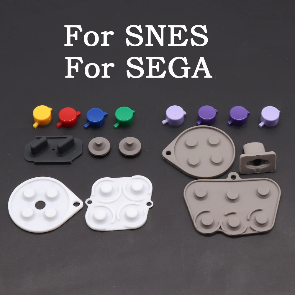 1 Set für SNES ABXY-Tasten, leitfähige Gummipads für Super Famicom SFC Controller A B X Y, DIY Kunststoff-Tasten-Kit Image