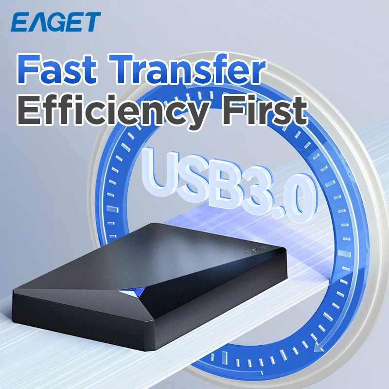EAGET Dual Bay tragbare externe mechanische Festplatte G20 Pro 1 TB USB3.0-Speicher kompatibel mit PC/Laptop/TV/PS4/Xbox Image