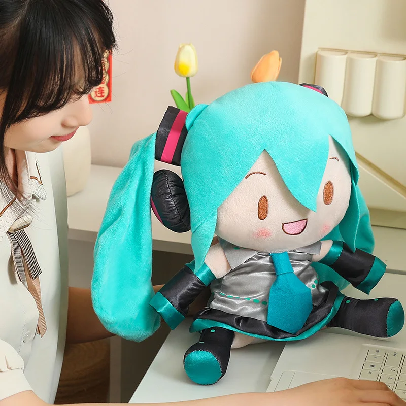 32 cm süßes Hatsune Miku Plüschtier Kawaii Anime Miku mit Schleife Hochwertige Plüschtiere Home Decor Beruhigendes Plüschtier Geburtstagsgeschenk Mädchen Image