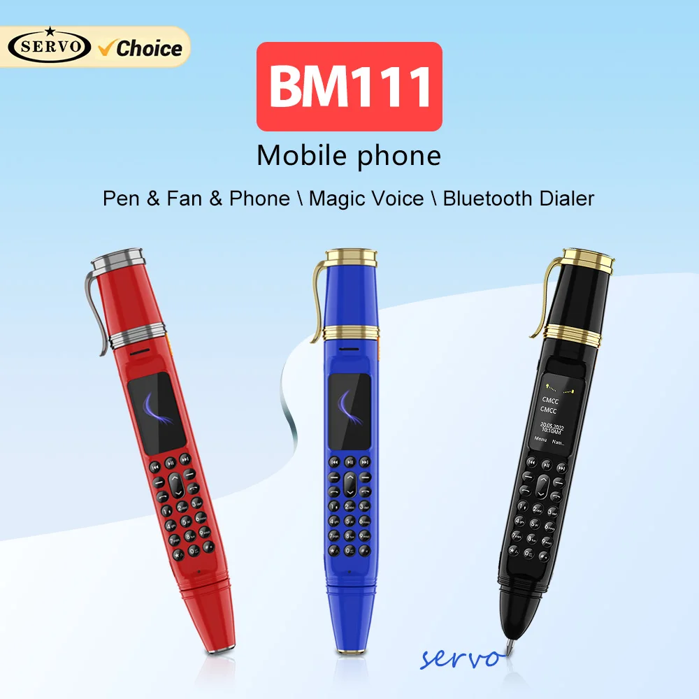 Servo BM111 Stift Handy Dual Sim Standby Kamera Bluetooth Dialer FM Radio Magic Voice 1800mah Handy Handschrift Stift Fan Image