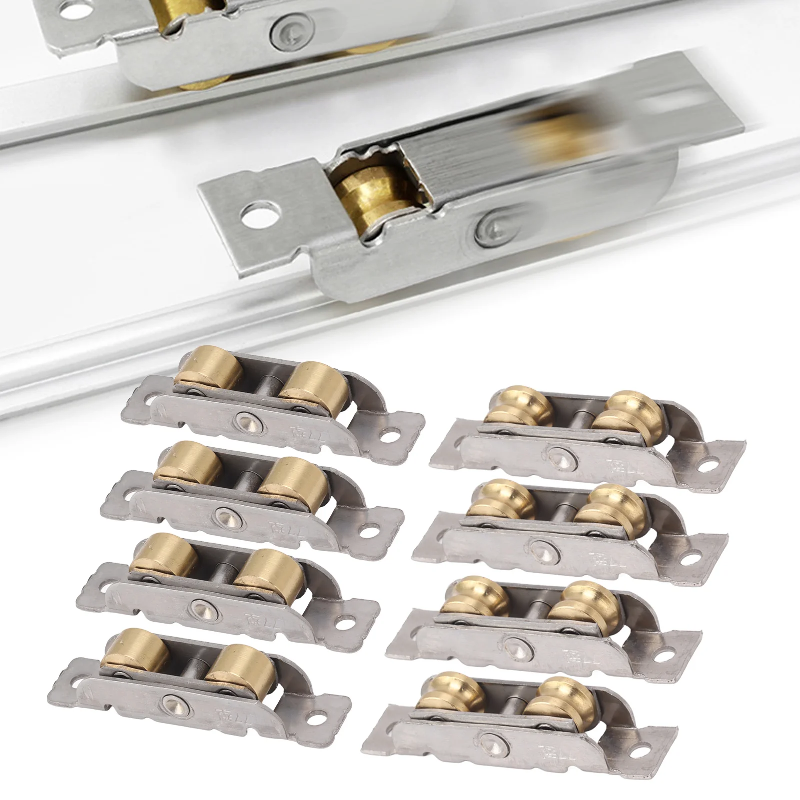 Schiebetür-Rollenbaugruppe für Terrasse, 4 Stück, Schiebetür-Radrolle, stabile Leistung, Fensterzubehör, Kugellager für Zuhause Image