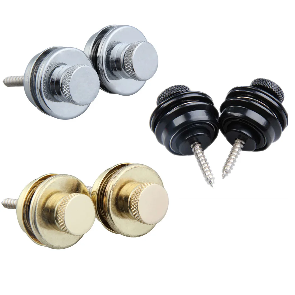 2 stücke Elektrische Gitarre Strap Locks Zink-legierung Bass Sicherheit Straplocks Strap Befestigungs Pin Ersatz Musical Instrument Zubehör Image