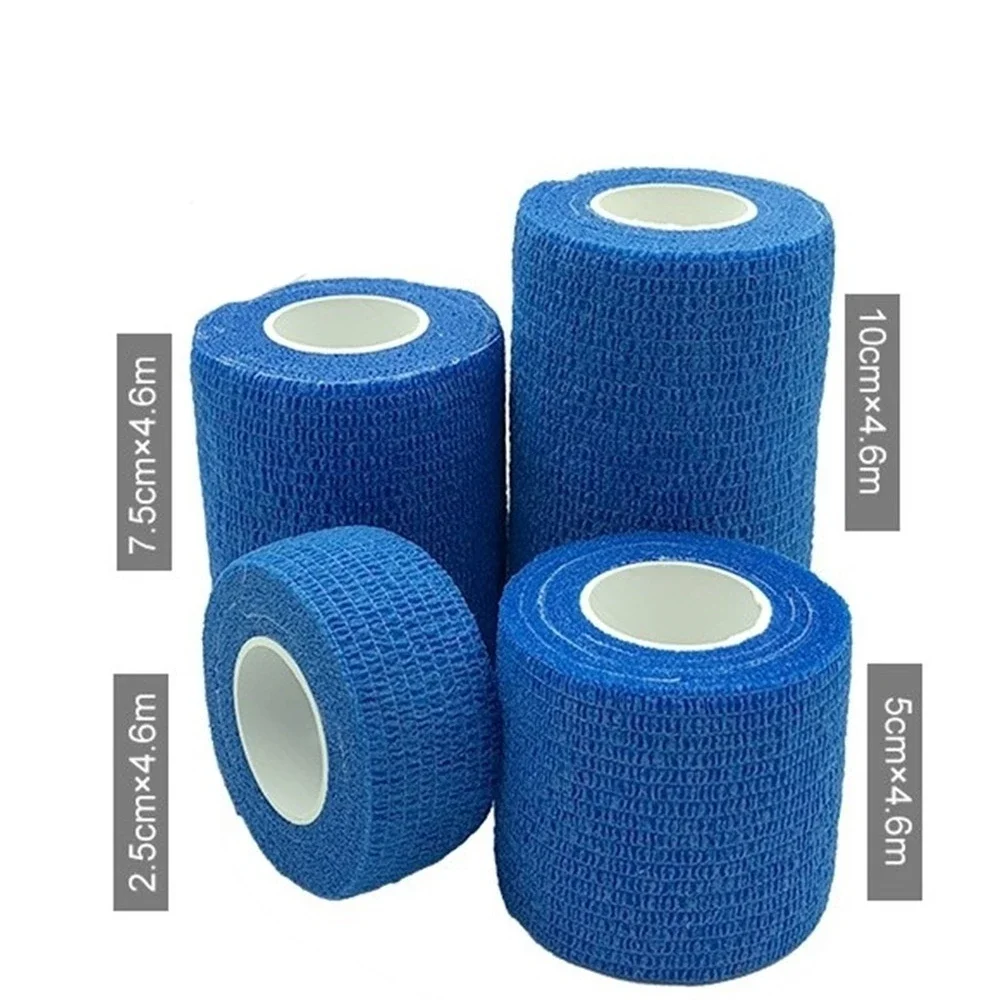 1 Rolle 4,5 m blauer wasserdichter Verband, Erste-Hilfe-Set, Sicherheit, selbstklebende elastische Bandage, Notfall-Überlebensset Image