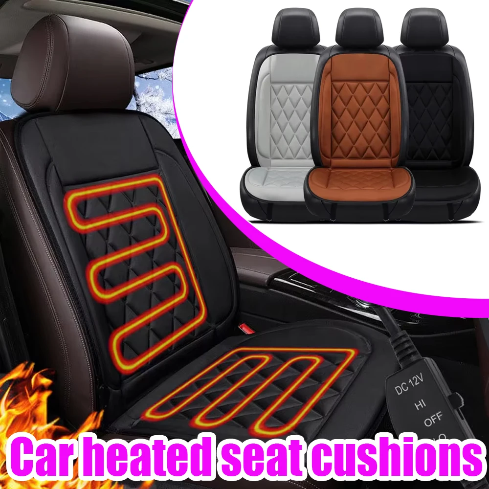 12V Beheizte Autositzkissen Winter Beheizte Sitzheizungen Autositz Heizung Abdeckungen Automotive Zubehör Universal Heizmatten Image