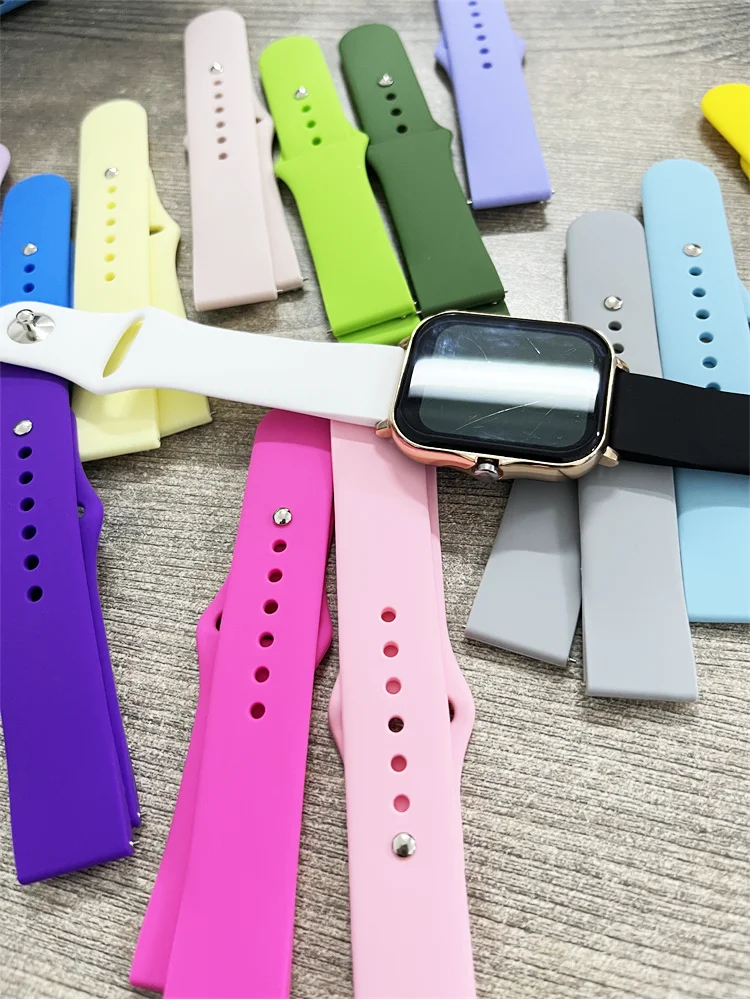 20 mm/22 mm Uhrenarmband für Amazfit GTS 4-3-2-2e-mini/bip-6-5-lite/Stratos 2 Silikonarmband für Amazfit GTR 4-3-3 pro-2-2e-47 mm Image