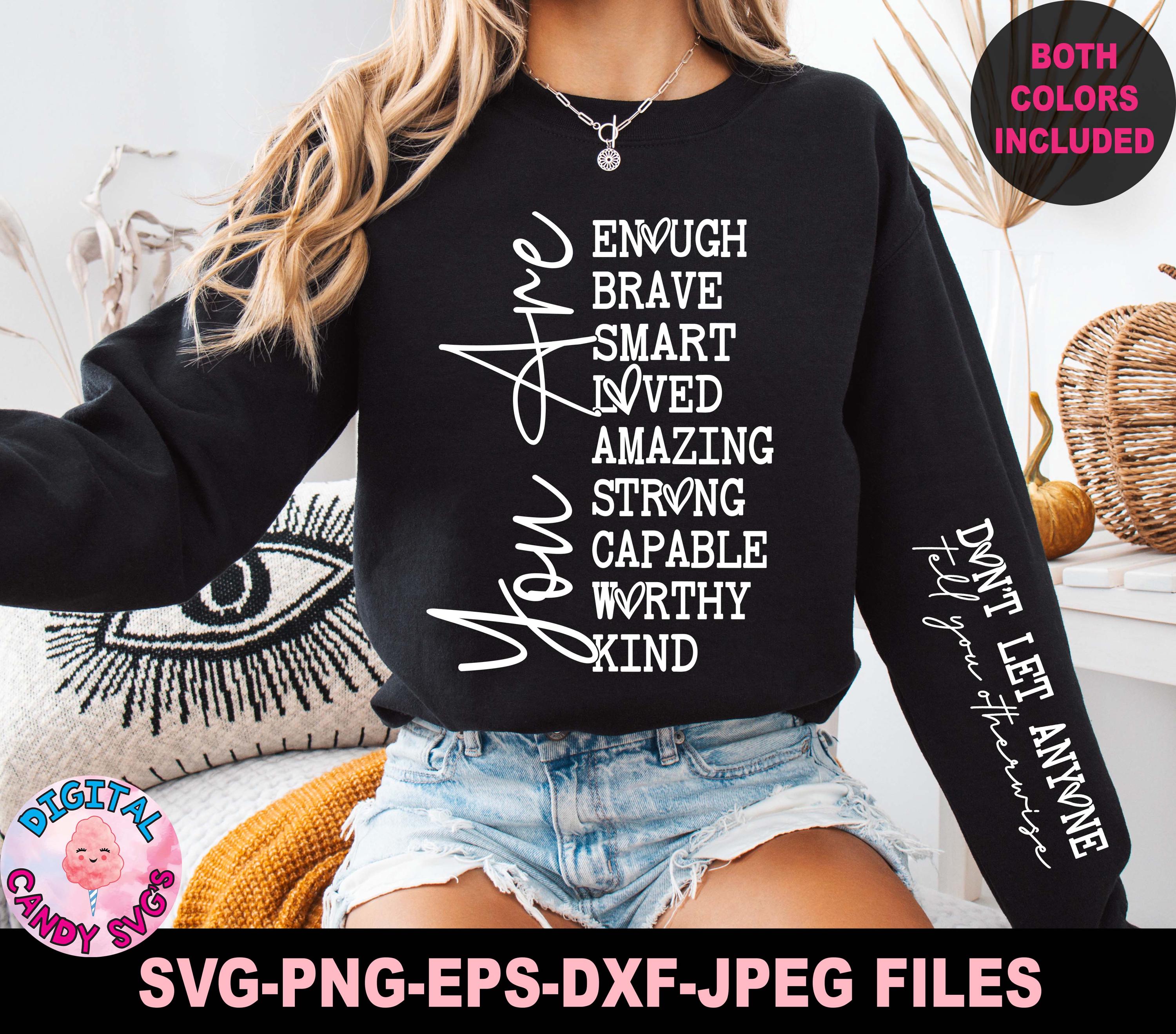 Sei abbastanza Svg Png, Svg Ispirazionale Png, Citazione positiva Svg, Svg positivo, Salute mentale Svg, Amore per se stessi Svg Png, File Svg per Cri