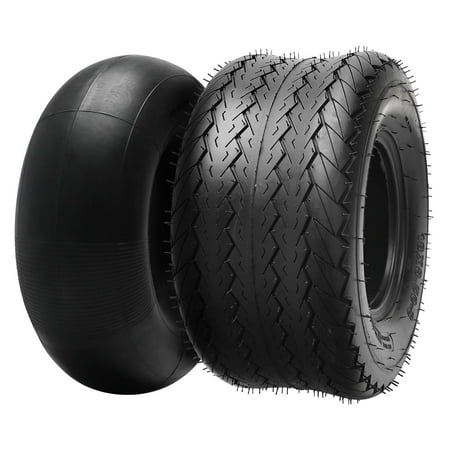 18x8.50-8 Lawn Mower Tire with Inner Tube 18x8.5x8 18x8.5-8 Turf Tire 4 Ply 18-8.50-8 18x8.50 8 for Garden Tractor Riding Lawnmower Utility Cart ATV Quad 4 Wheeler Golf Cart Go Kart Club Ca