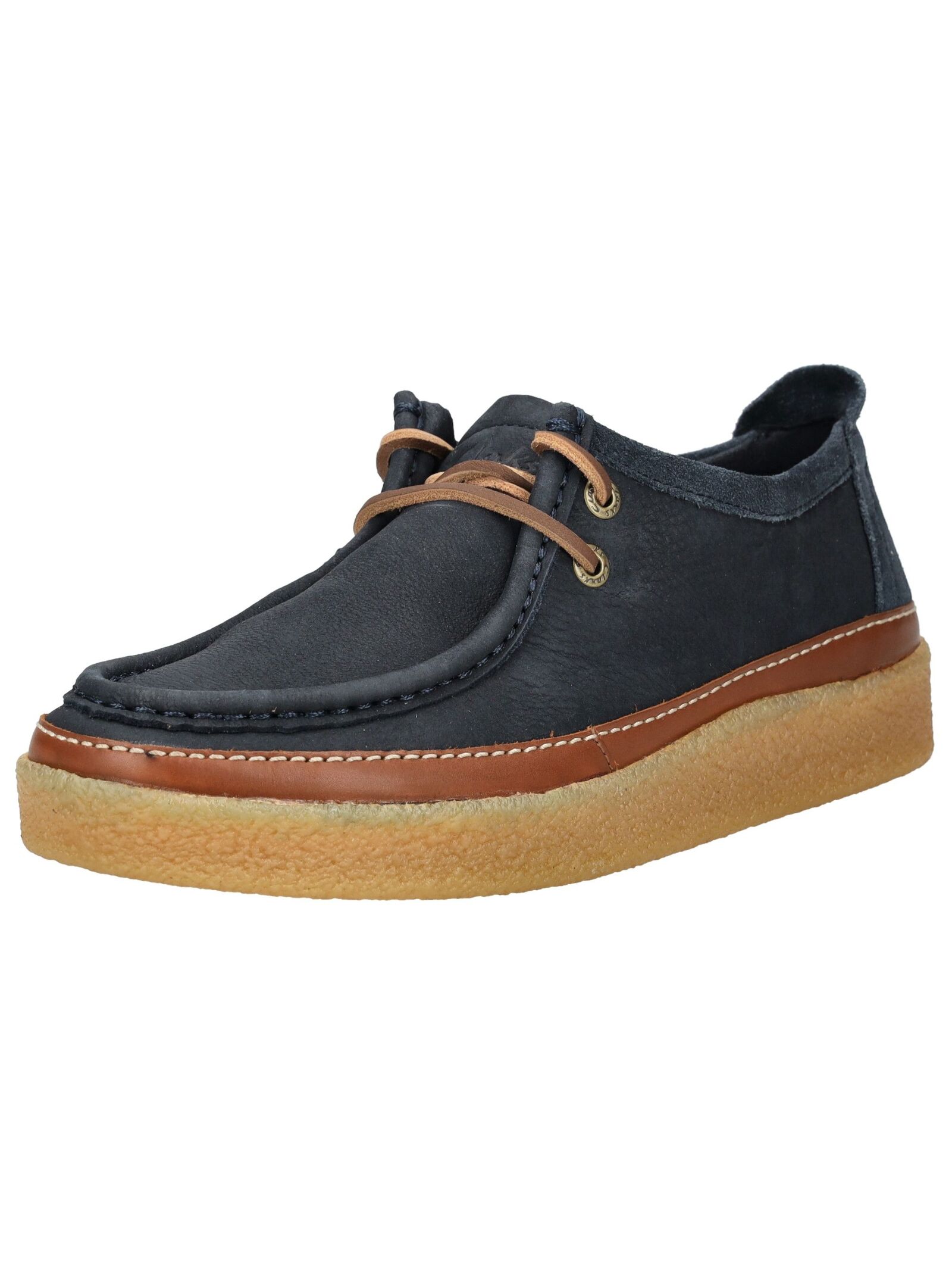 Schnürschuh CLARKS "Clarks Halbschuhe Nubukleder", Damen, Gr. 42, navy, Nubukleder, Schuhe Schnürschuh