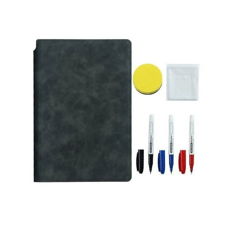 Reusable Leather Notebook under $5! Yannianjz Whiteboard Notebook Reusable Leather Notebook A5 Notebook Memo Pad Writable Notebook Note Taking Notebook Portable Notebook Office Notebook