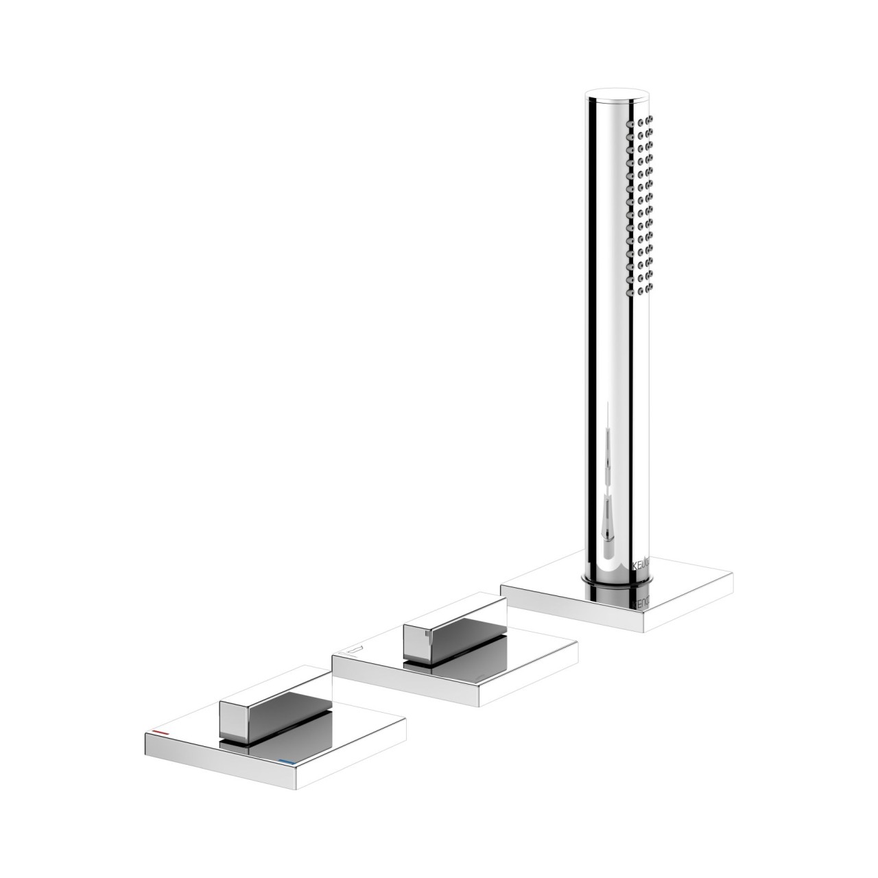 Keuco Wannenarmatur Edition 11 51130, 3-Loch, Wannenrand, schwarz-matt, 51130370500 51130370500 Image