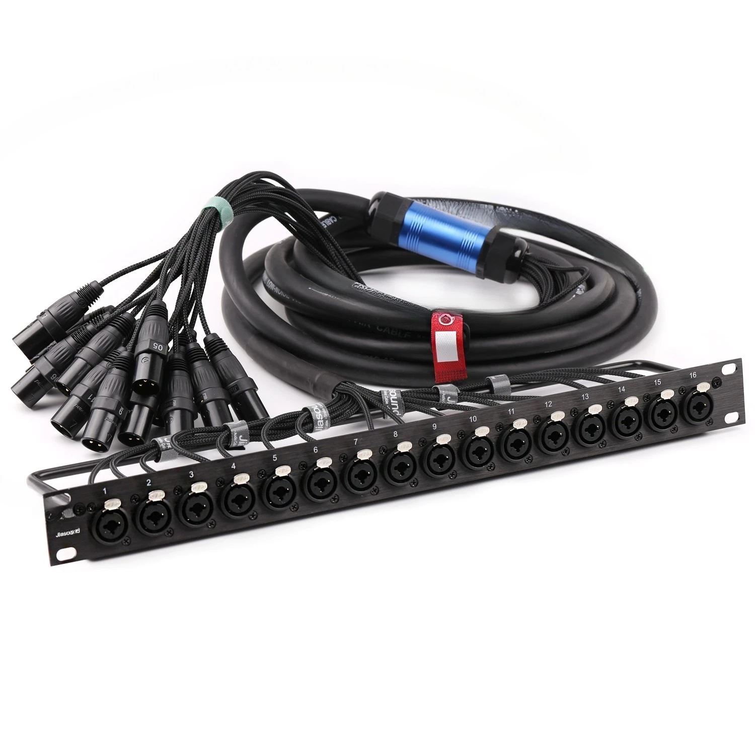 1U 8-Bit 12-Bit 16-Bit Patchpanel-Buchse 19 Zoll 1U Rack Multifunktionales XLR-Panel Image