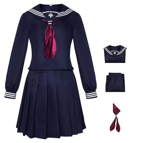 Gothic-Horror Cosplay Kostüm Videospiel Schuluniform Horror for Damen Erwachsene Halloween Karneval Karneval Halloween Pädagogisches Ankleiden