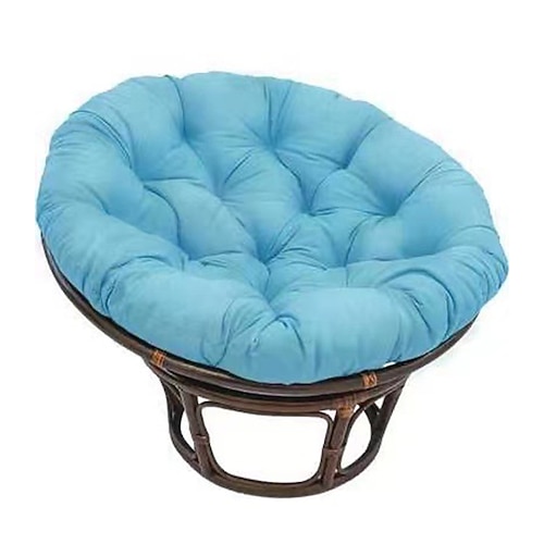 wasserdichter Schaukelstuhl mit Hängekorb, Papayakissen, rundem Sitzpolster, integriertem Kissen für drinnen und draußen, für Terrasse, Garten, Wohnzimmer Image