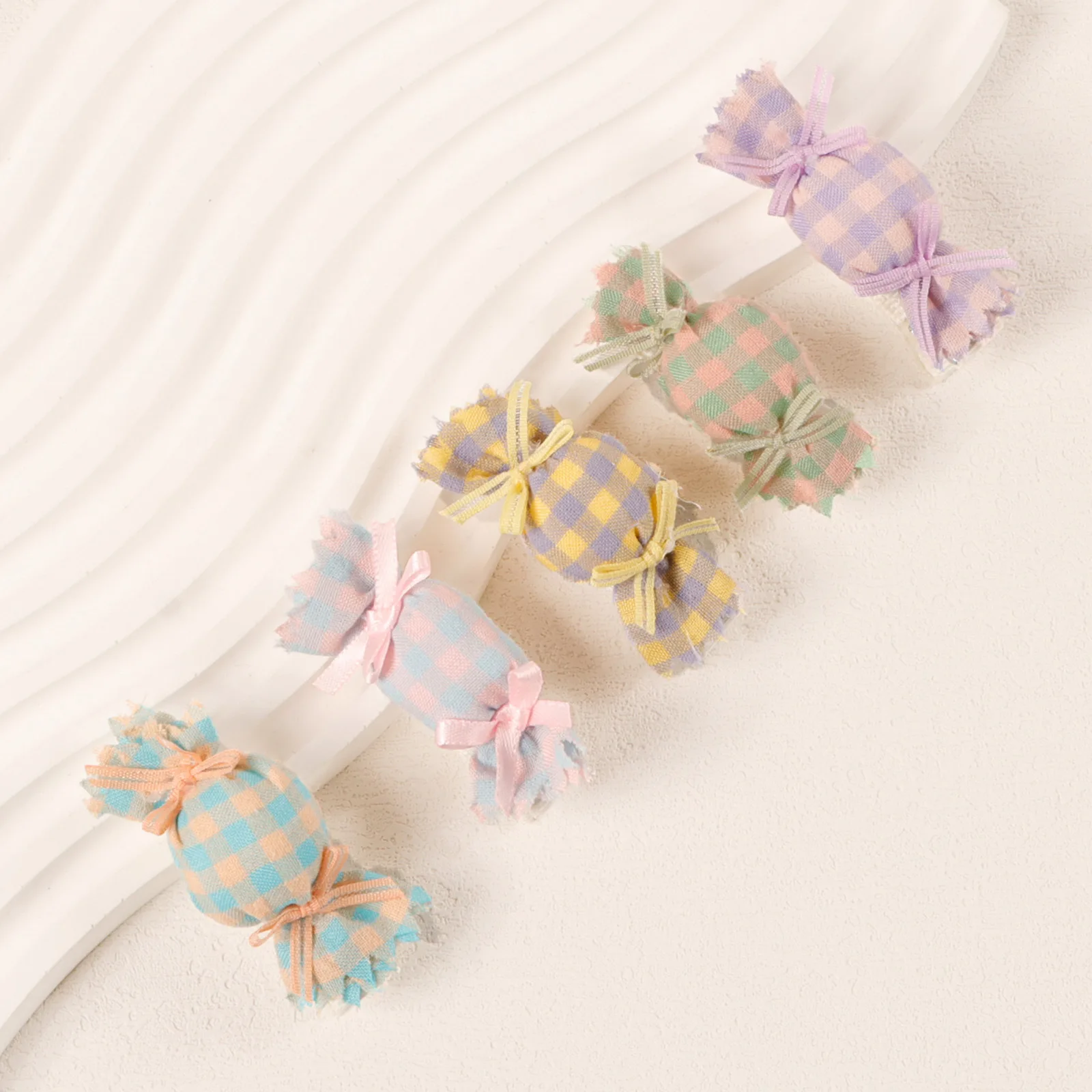 5 Teile/satz Neue Baby Nette Candy Haar Clip Handgemachte Volle Wrap Tuch Für Baby Kleinkind Haar Zubehör Nicht Beschädigen Haarnadel headwear Image