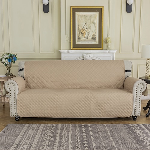 wasserdichter, dehnbarer Steppsofabezug, haustierfreundlicher Couchschutz, Kissenüberzug für Wohnzimmer, Geschenk für Tierbesitzer Image
