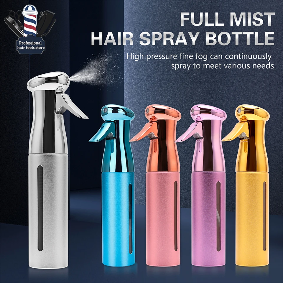 300 ml Aluminium Spray Flasche Barber Galvanik Nachfüllbare Wasser Kann Tragbare Kontinuierliche Alkohol Hochdruck Behälter Image
