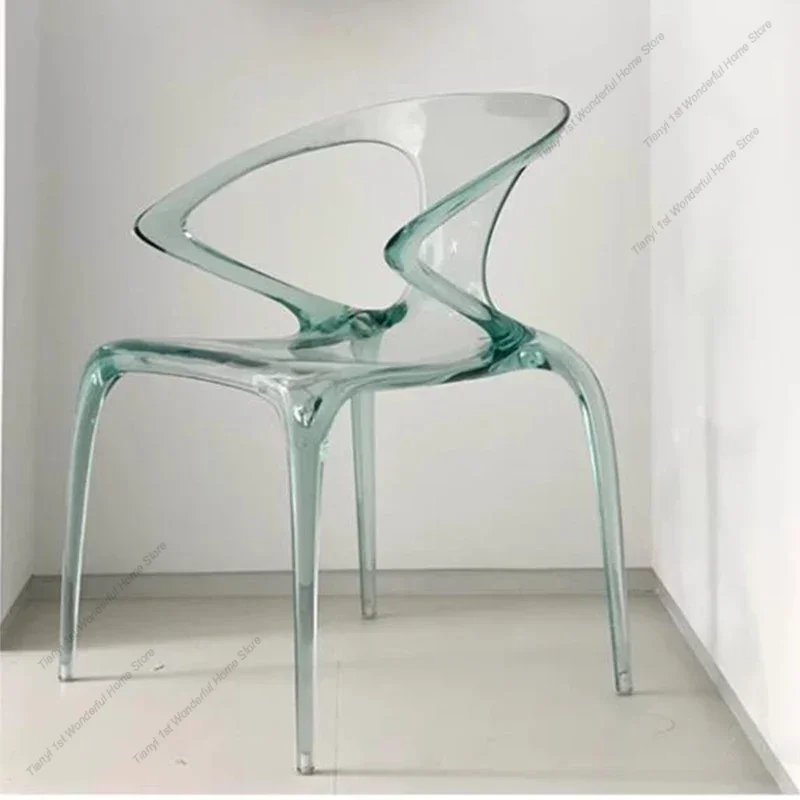 Schlafzimmer-Akzent-Esszimmerstühle, transparentes Acryl, moderne Kunststoff-Esszimmerstühle, Küchensessel, Wohnmöbel, Silla Comedor LLDC