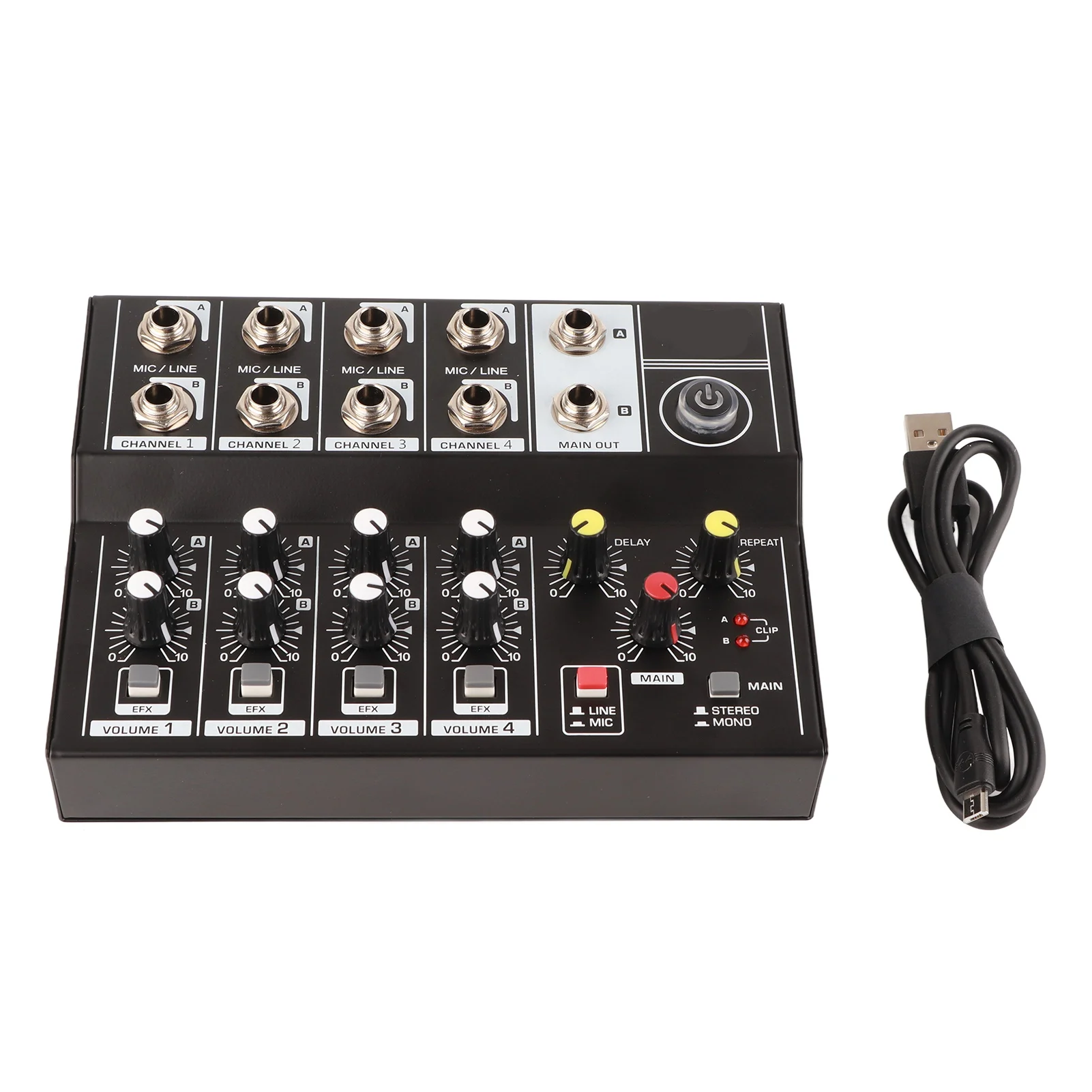 Mixer audio Mini mixer audio Q48 Mixer audio audio stereo portatile a 8 canali Microfono karaoke Amplificatore Console Mixer audio