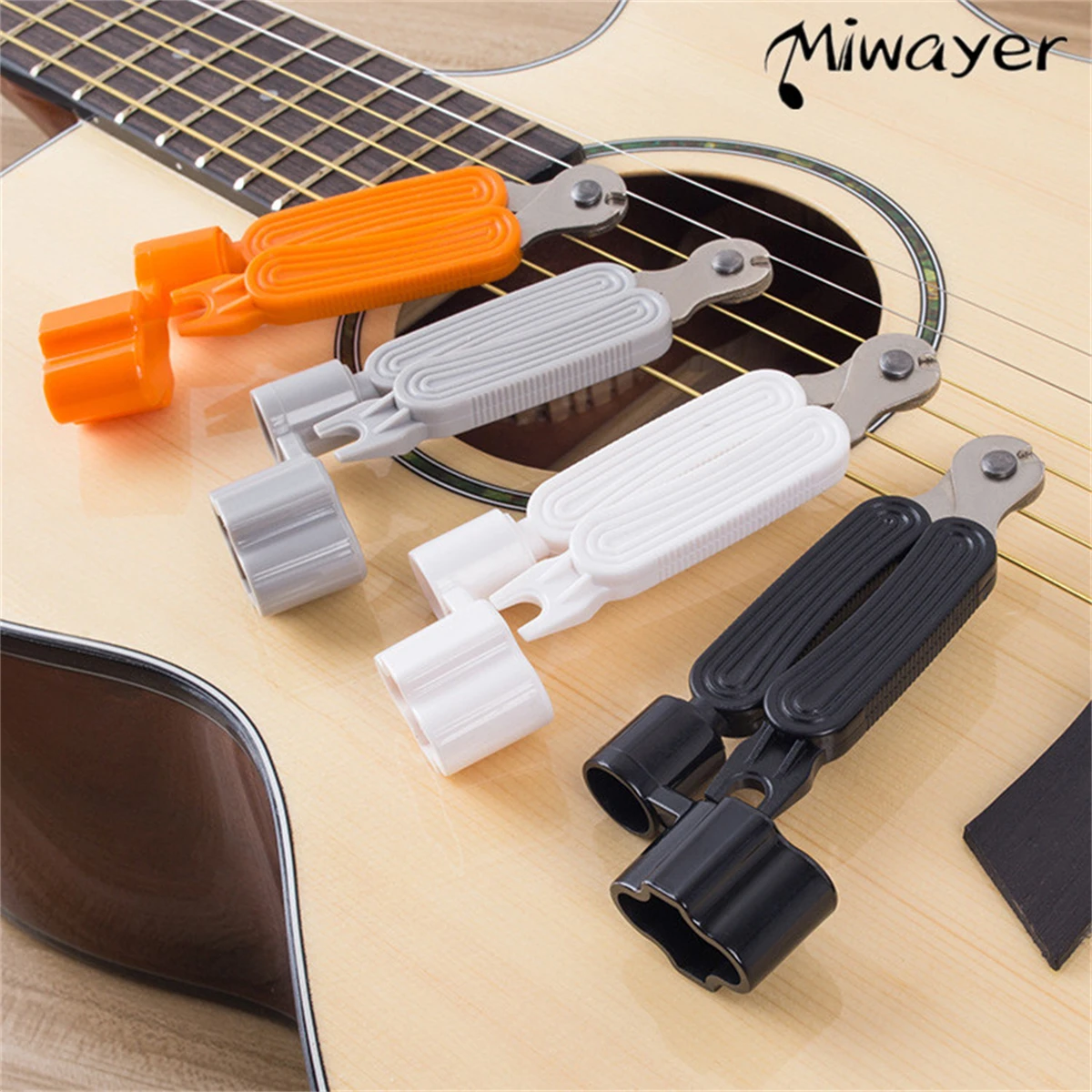 Miwayer Gitarrensaitenkurbel 3 IN 1 Saitenwirbel + Saitenschneider + Stiftzieher Instrument Gitarrenwartungswerkzeug Reparaturwerkzeug Image