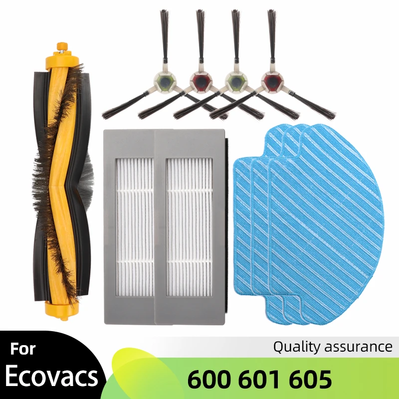 Für Ecovacs Deebot OZMO 600 601 605 Ersatzteile Hauptrolle Seite Spin Pinsel Abdeckung Rad Hepa-Filter Mopp Tuch Staub Box Kit Image