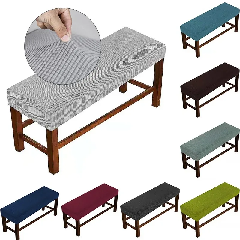 1pc Stretch Jacquard Esszimmer Bank Abdeckung Wohnzimmer Anti-Staub Abnehmbare Bank Schonbezug Waschbar Sitzbank Schutz