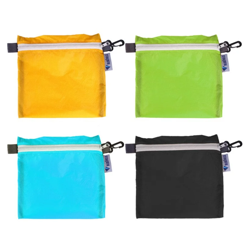 Wasserdichte Tasche mit Reißverschluss, Nylonbeschichtet, Silikon-Hakentasche, tragbarer Organizer, wiederverwendbar, für Outdoor, Camping, Wandern, Aufbewahrungstasche, Reisen Image