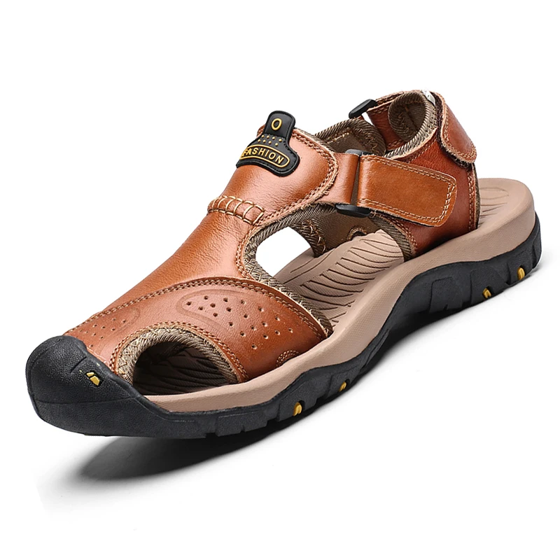2023 Leder Herren schuhe Sommer neue große Herren Sandalen Herren Sandalen Mode Sandalen Hausschuhe Größe 38-47
