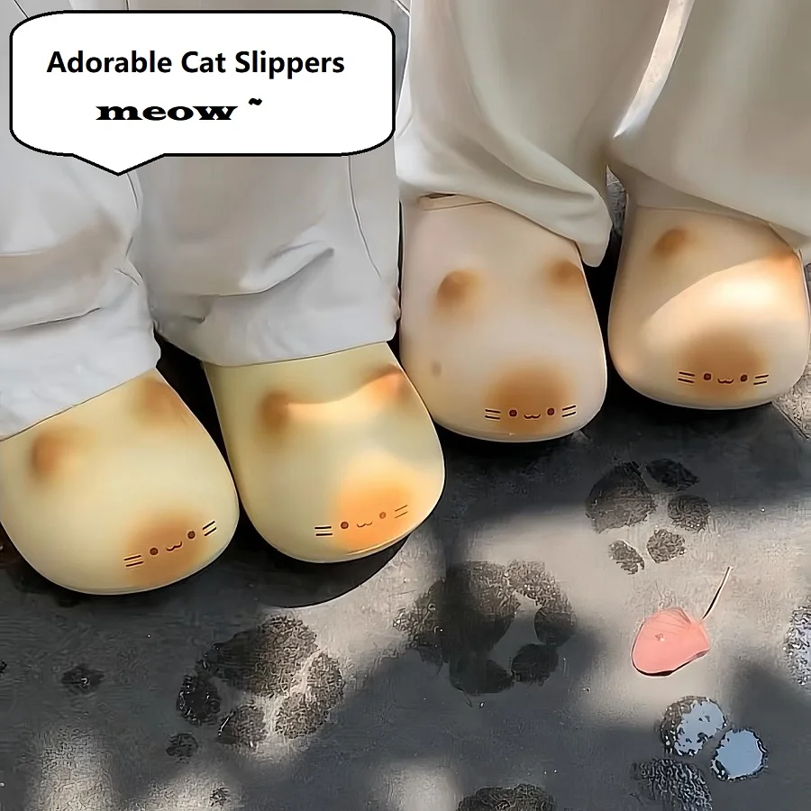 Ultraleichte Kitty-Hausschuhe für Damen, wasserdichte Pantoletten, Schuhe, lustige Damen-Winter, warmer Boden, Katzenpfoten, Slipper, weiblicher Kawaii-Clog