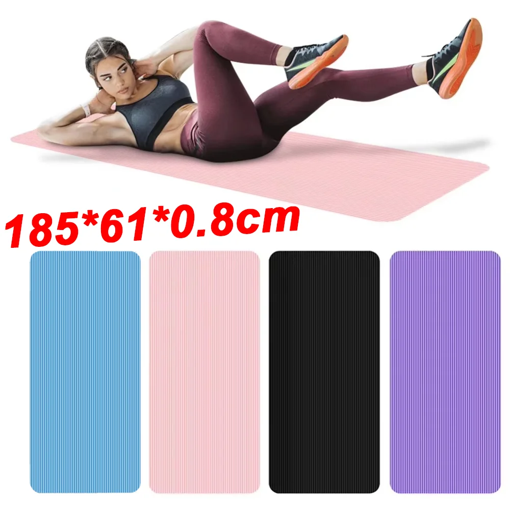Yoga Mat Non Slip Exercise Mat Thick Solid Color Fitness Mat Yoga Workout Mat Multi-Function for Home Gym