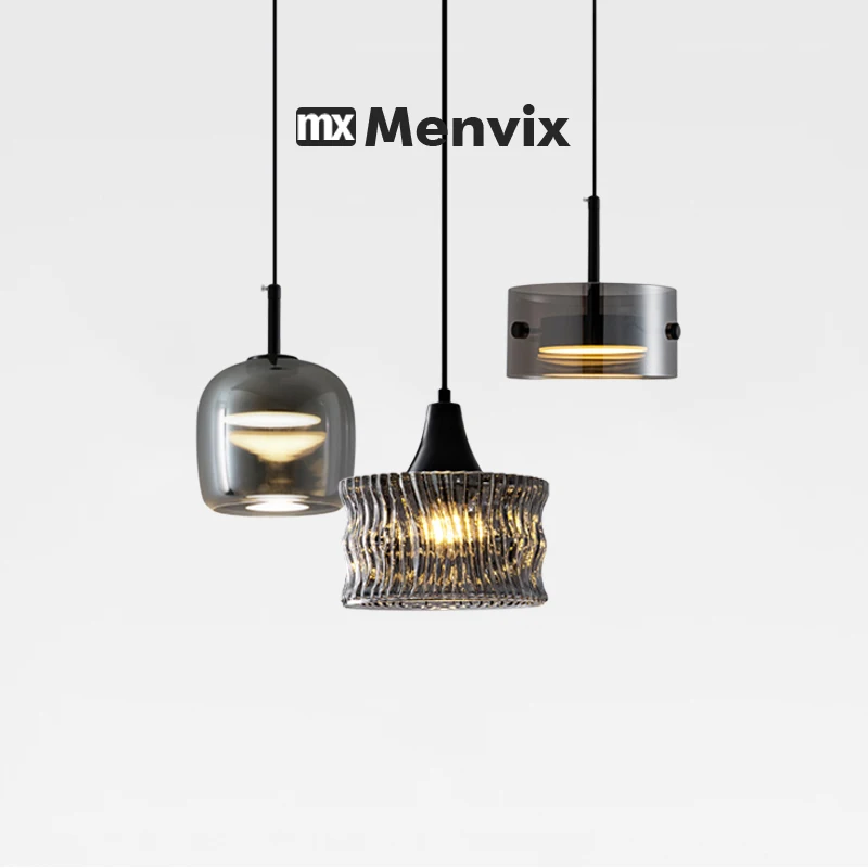 Moderne Glas Kronleuchter Beleuchtung Schlafzimmer Dekor Esszimmer Pendelleuchte Küche Leuchte Hängelampe Restaurant Bar Lüster Image