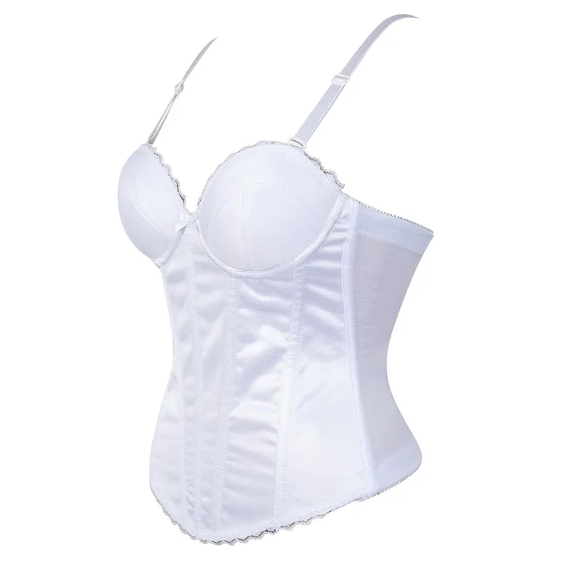 Sexy Straps Halfter Overbust Korsett Dessous Top Hochzeit Schwarz/Weiß Baumwolle mit Tasse Körper former Heißer Korsett Bustier Unterwäsche Image