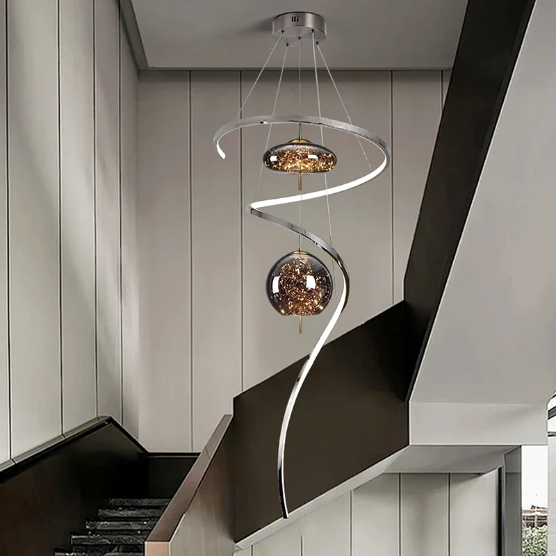 Moderne minimalistische Dekoration für Zuhause, Treppen-Pendelleuchten, Pendelleuchten für Wohnzimmer und Esszimmer, Innenbeleuchtung