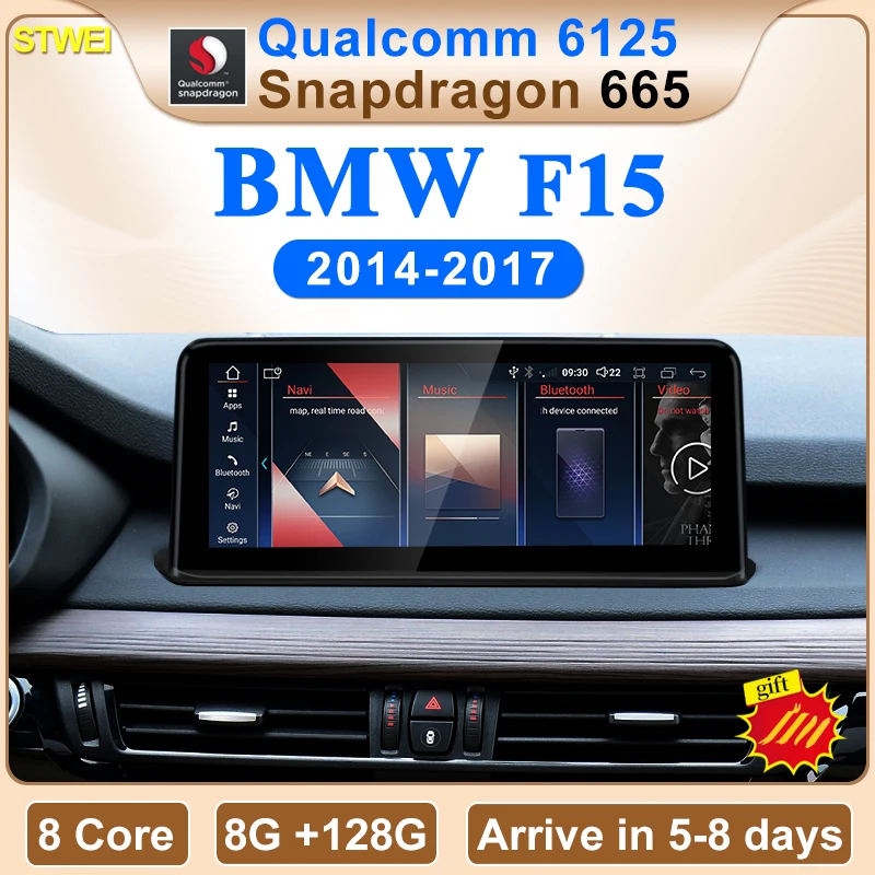 STWEI NEUE ID8 Snapdragon665 8G 128G 10,25 zoll Android13 Für BMW F15 2014 Jahr X5 2015 jahr X6 NBT Auto Multimedia Player Image