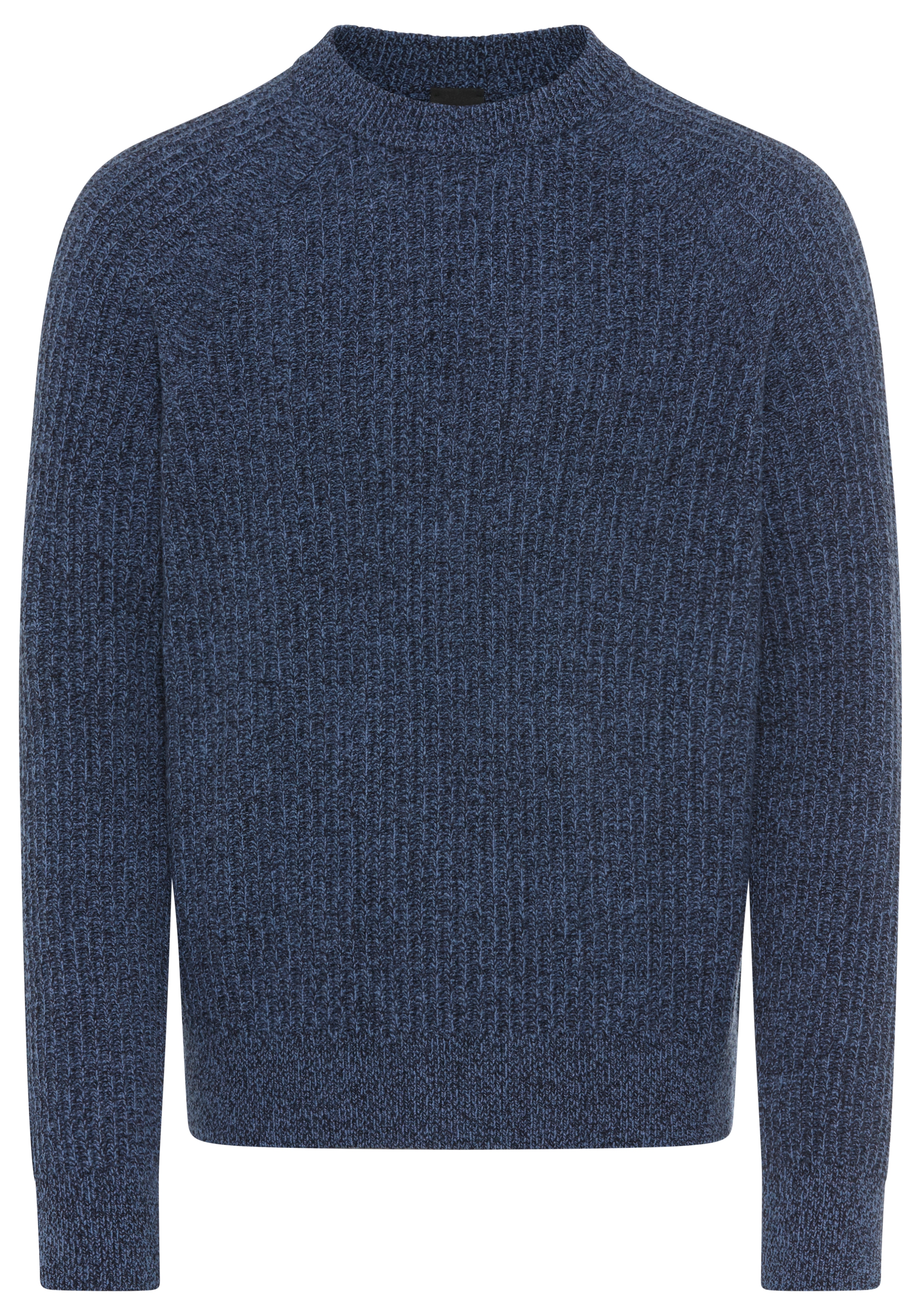 Strickpullover BOSS ORANGE "Klacier", Damen, Gr. S, open blau495, Strick, Obermaterial: 40% Schurwolle, 40% Wolle, 20% Polyamid, unifarben, relaxed fit normal, Rundhals, Bündchen, Pullover Strickpullover, Rundhalsausschnitt, Relaxed Fit, Rippstrick