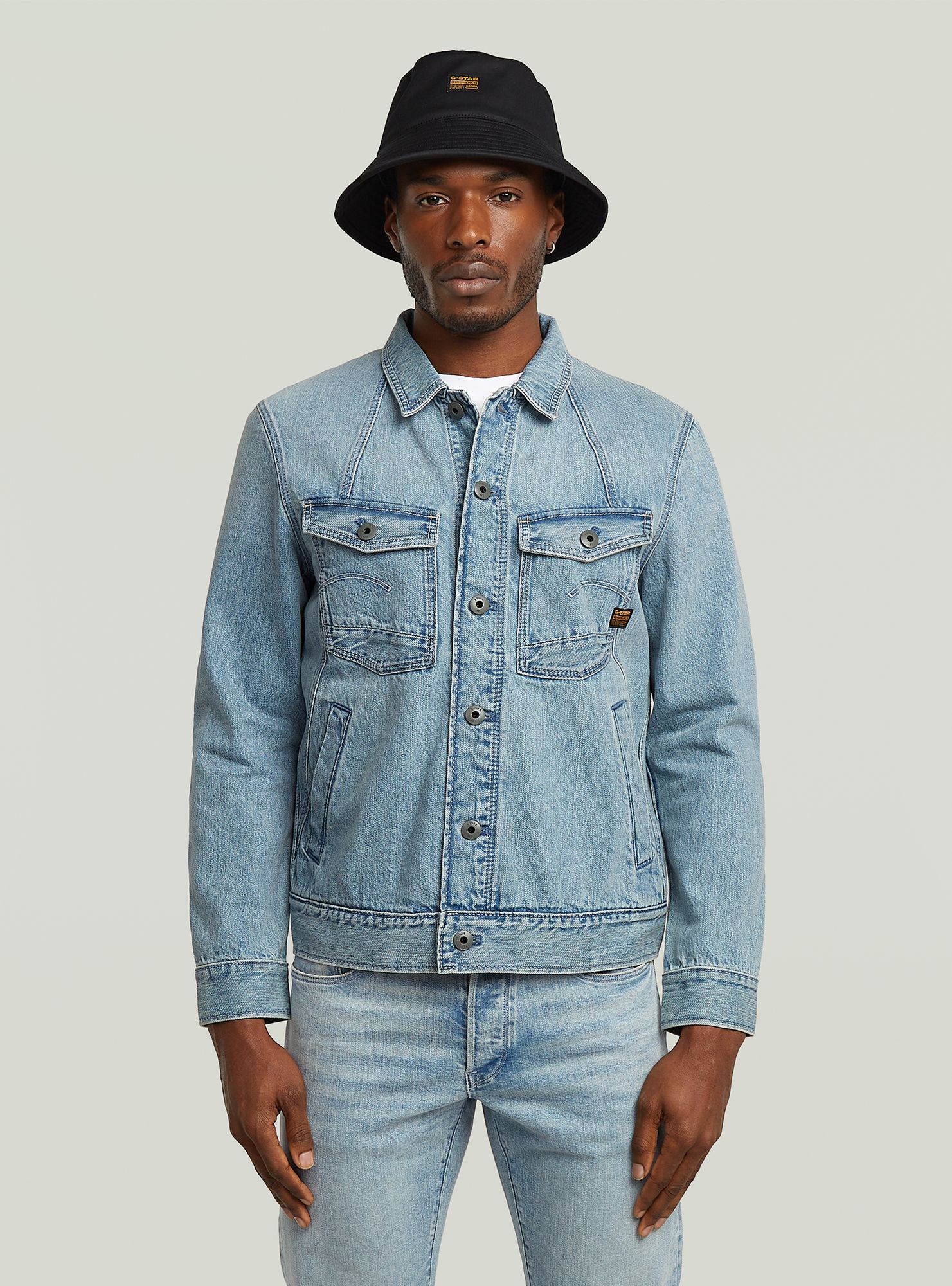 Jeansjacke G-STAR "A-Line Slim Denim Jacke", Damen, Gr. S, sun faded pacific blau, Obermaterial: 30% Baumwolle, 20% Baumwolle, Jacken Jeansjacke