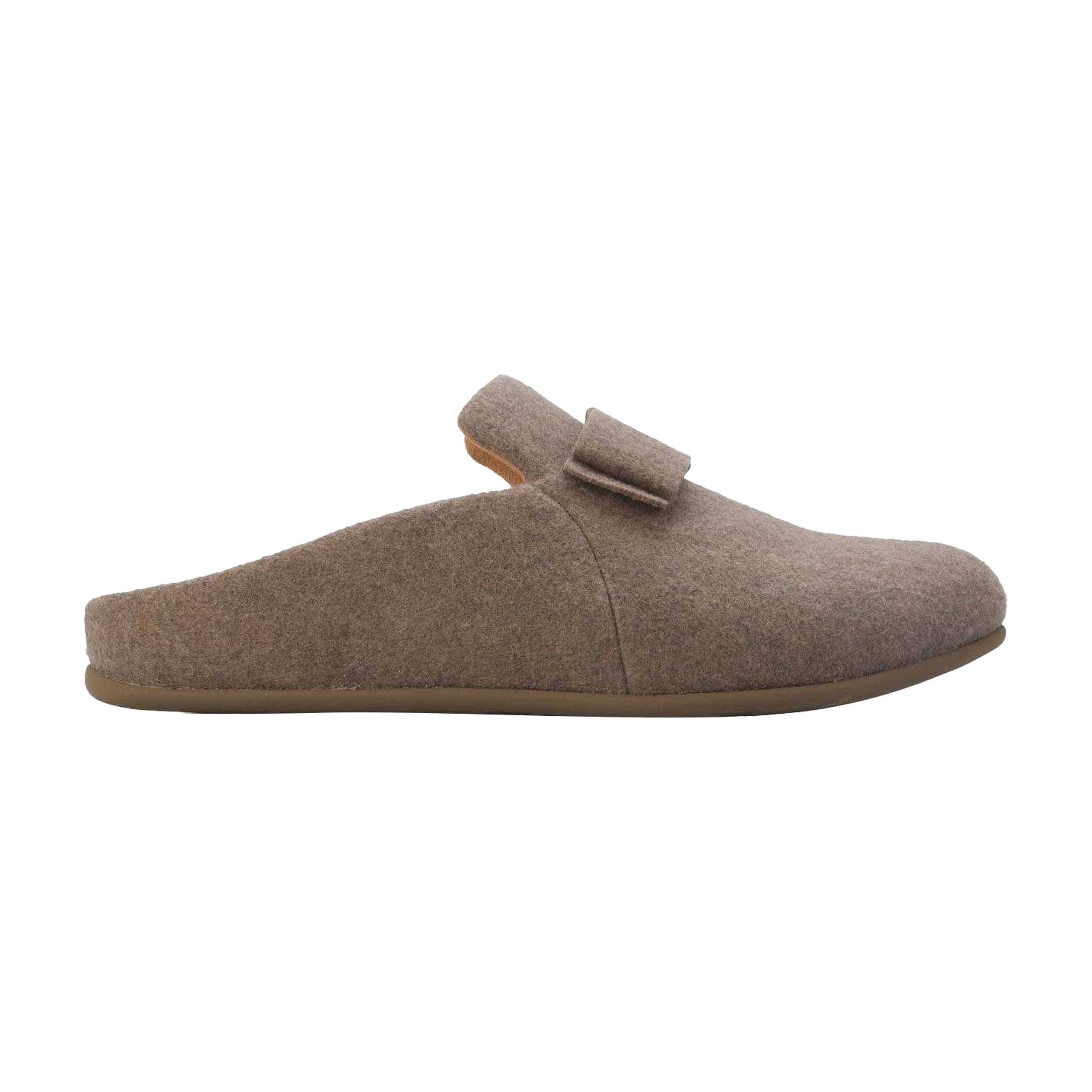 Fit Flop - Damen Hausschuhe "Chrissie II Haus E01", Schleife, Filz (Grau)