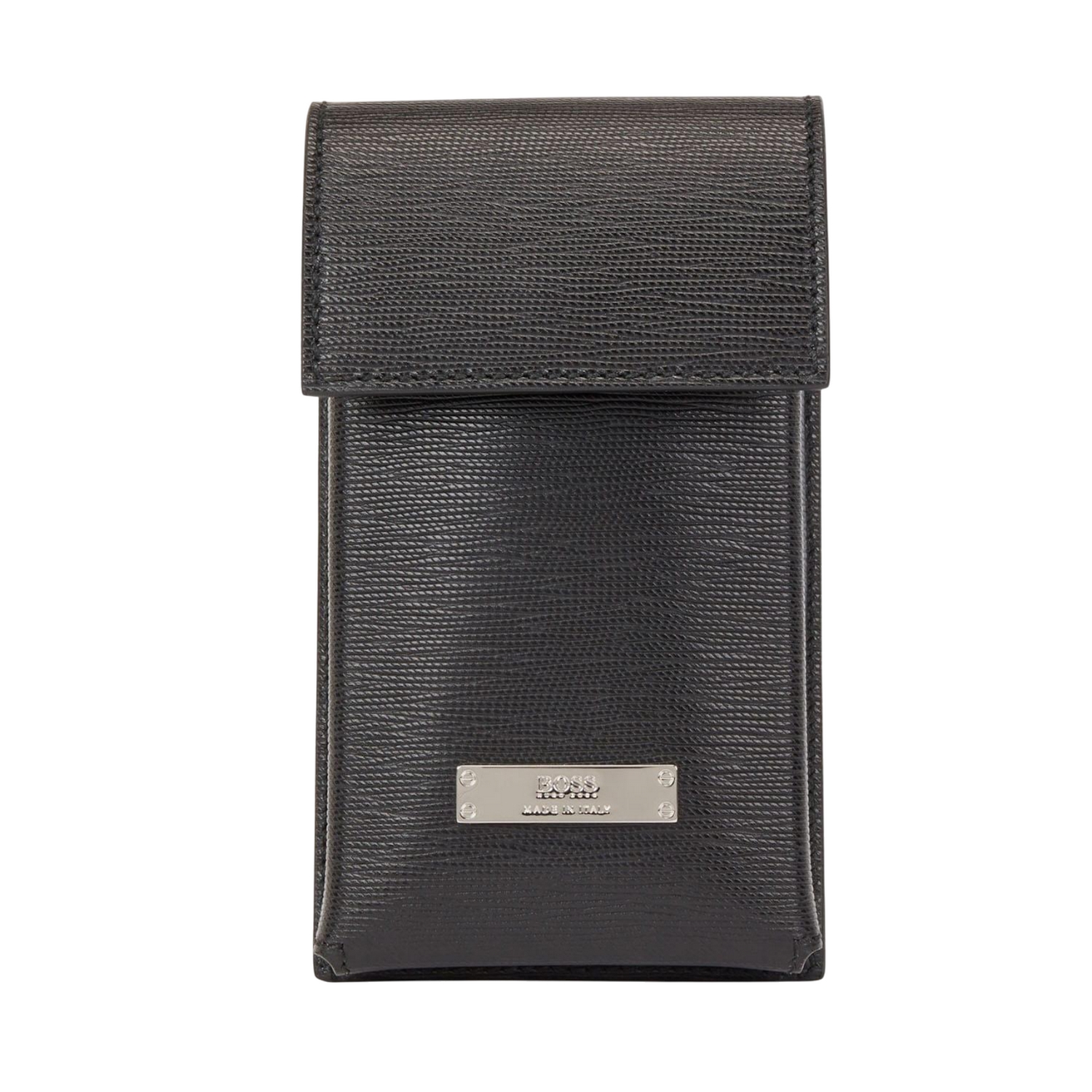 Hugo Boss - "GalleryA" Brustbeutel, Italienisches Leder (Schwarz)