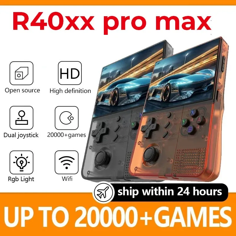 R40XX Pro Max Retro Handheld-Spielekonsole Open-Source 4,2 Zoll IPS-Bildschirm Videospielkonsole Drahtloser tragbarer Gaming-Player Image