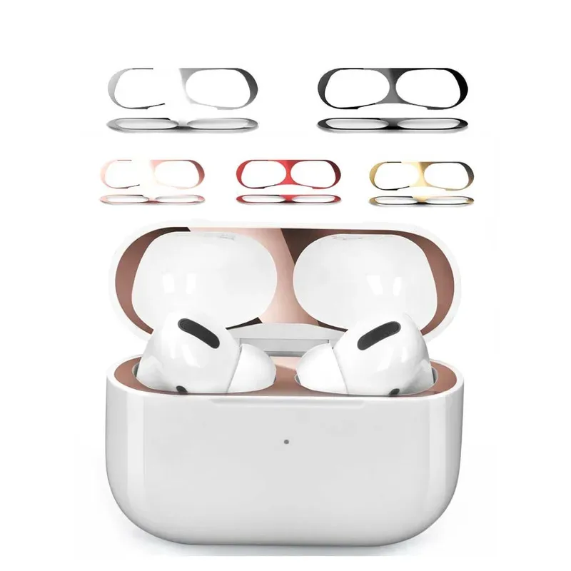 Für AirPod 4/Pro2 Metall Staubschutz Aufkleber Fall für Apple Airpods 4/pro2 Kopfhörer Abdeckung für Airpods 4th Kopfhörer Lade Box Image