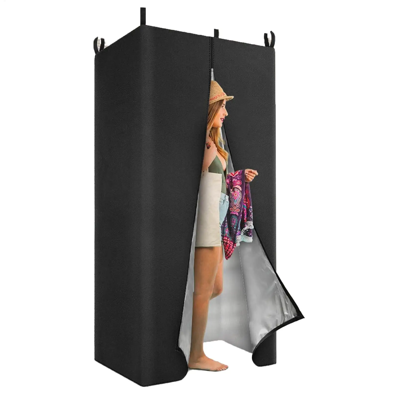 Tragbares Sichtschutz-Duschzelt für den Außenbereich, wasserdicht, Umkleideraum, Unterschlupf für Camping, Wandern, Strand, Toilette, Dusche, Badezimmer, Strandboot Image