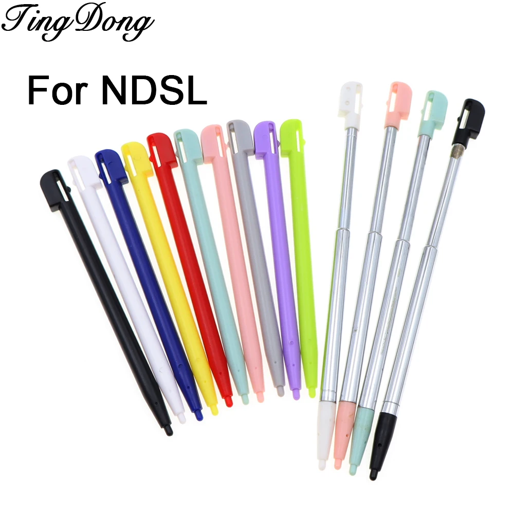 2/5/10 Stück Teleskop-Eingabestift für NDSL-Spielekonsole – Kunststoff- und Metall-Touchscreen-Gamepad-Eingabestift Image