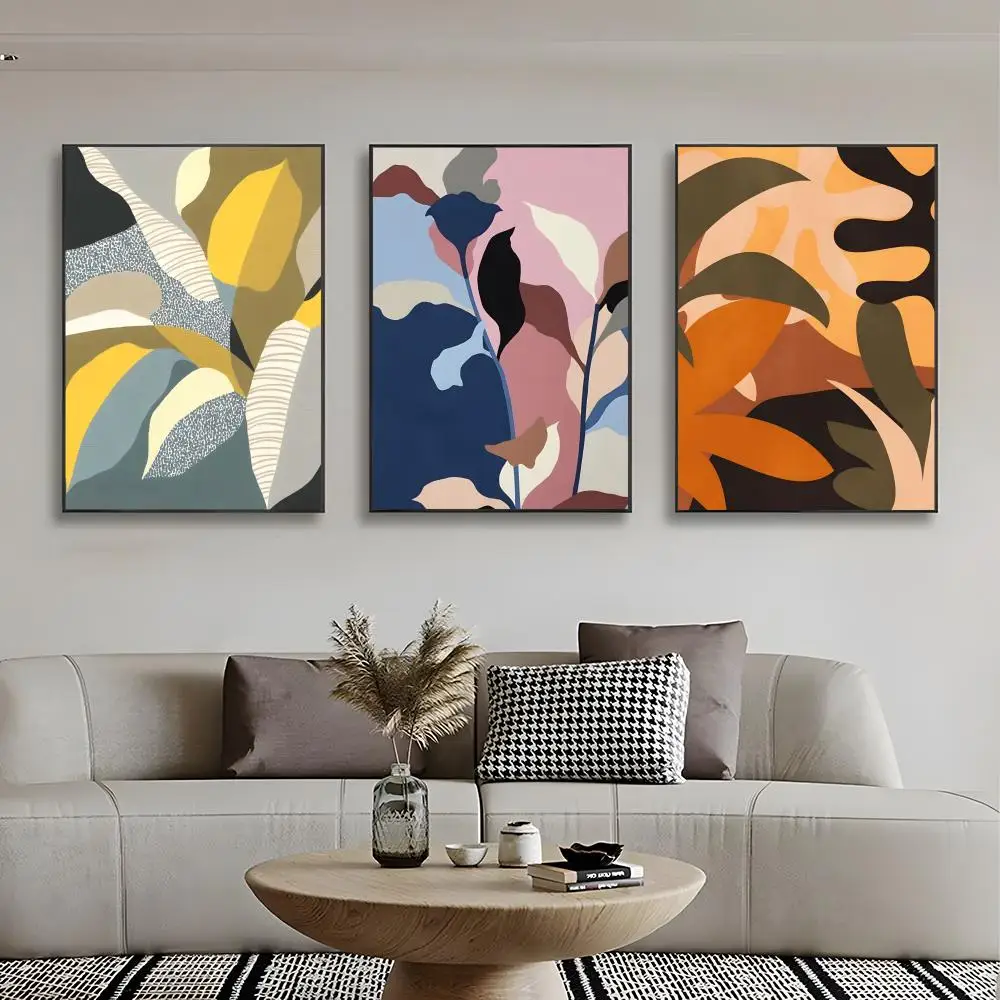 Abstrakte Mio Florals Poster Poster Retro Kraftpapier Aufkleber DIY Zimmer Bar Café Ästhetische Kunst Wandmalerei Image