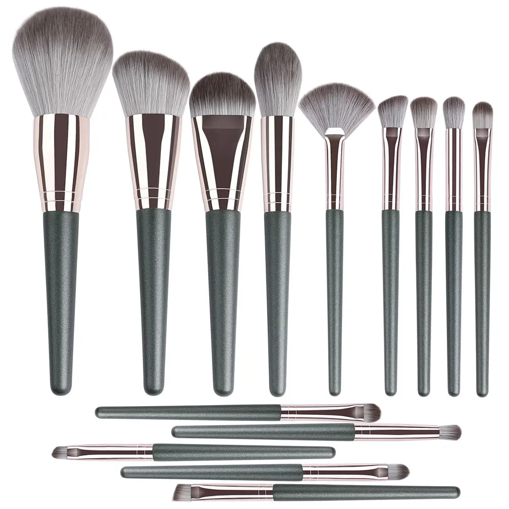 10–14 Stück Make-up-Pinsel, weiches Make-up-Pinsel-Set, Lidschatten, Foundation, Rouge, Puder, Concealer, weibliche Kosmetik, Schönheitswerkzeuge Image
