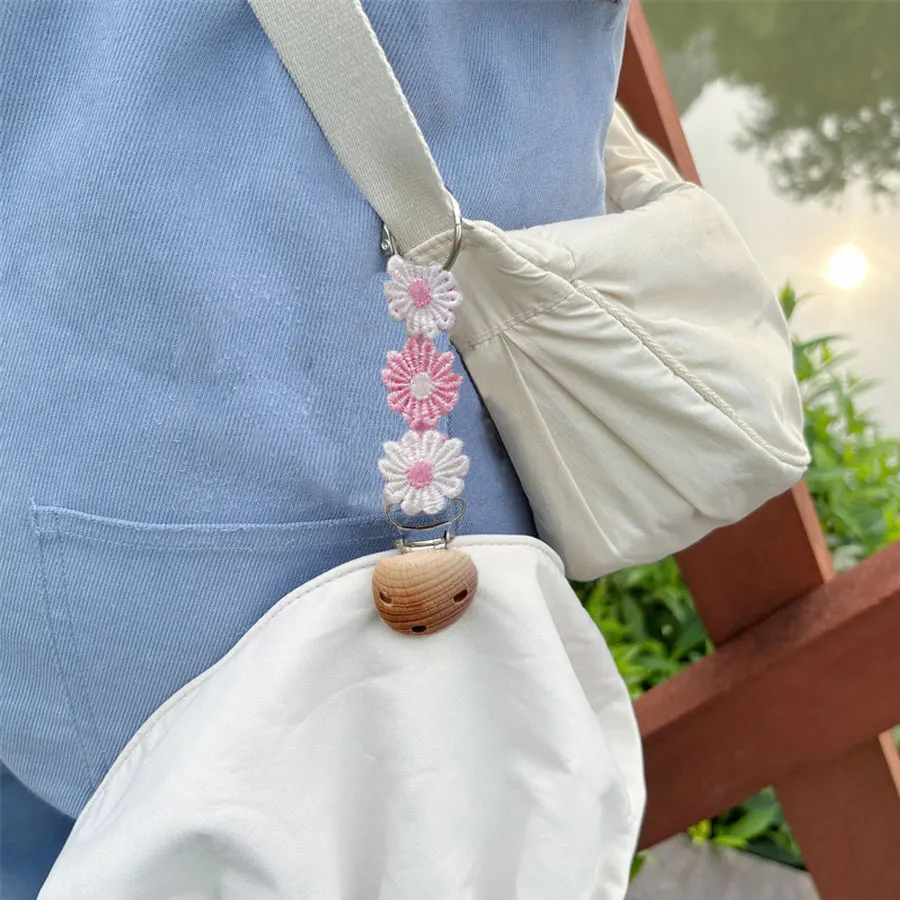 Kinder Reise Sonnenhut Clip Erwachsene Universal Reise Sonnenhut Anti Paket Verlust Hängen Clip Nippel Clip Kleine Blume Kette Image