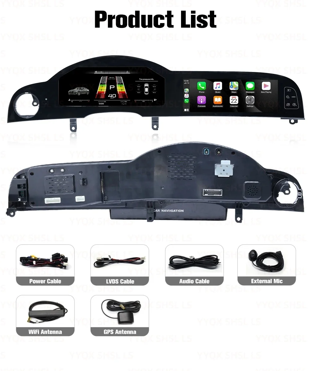 Per Audi A6 A6L C6 4F 2005 - 2012 Auto LCD Cruscotto Digital Cluster Virtual Cockpit Android Auto Radio Senza Fili Carplay Autoradio