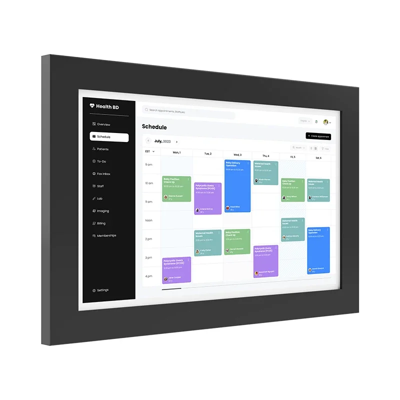 15,6 Zoll 21 Zoll 24 Zoll 32 Zoll Digitalkalender Smart Touchscreen Interaktives Display Wandhalterung Android 13 Tablet für Familie Image