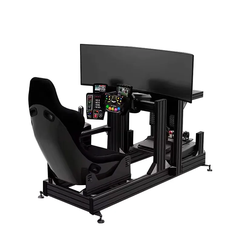Sim Racing Rig Fanatec Dd Pro Selbstgemachter Rennsimulator Cockpitsimulator Fahren Ps5 Sim Racing Cockpit Aluminium Image