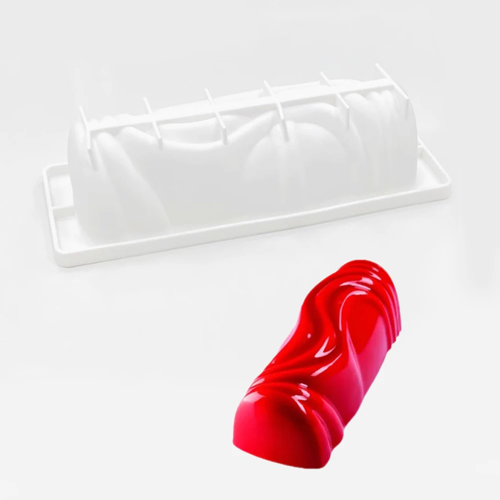 Französisch Mousse Form Lebensmittel Grade Kuchen Formen Weihnachten Lange Streifen Mousse Silikon Kuchen Formen Küche Backformen Party Gebäck Tablett Image